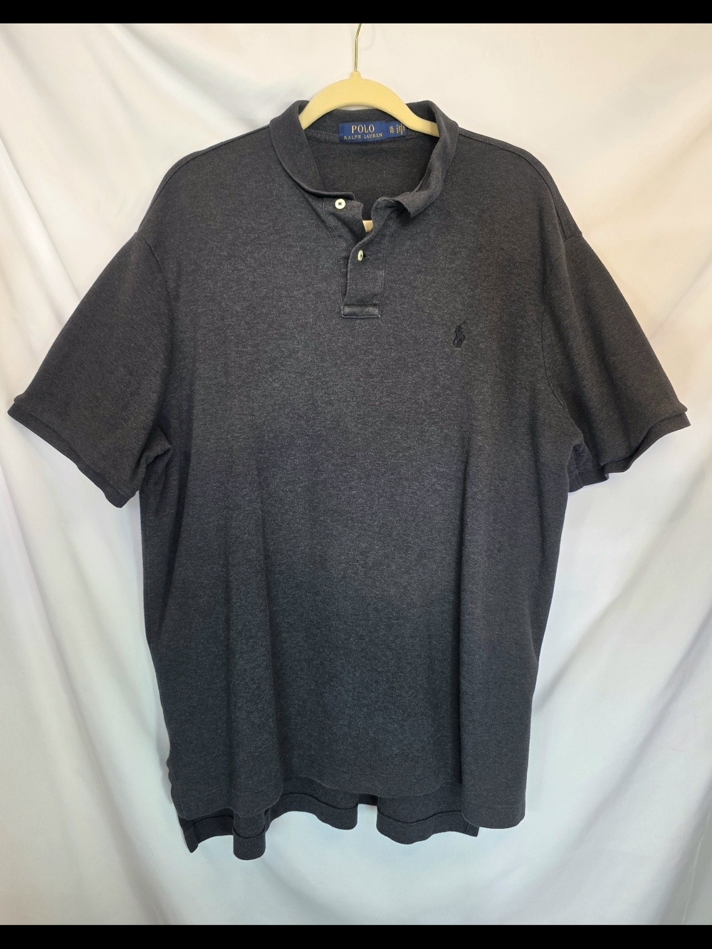 Polo Ralph Lauren Men's Classic Solid Gray Casual Short Sleeve Polo Shirt XL